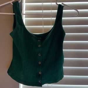 dark green tank top